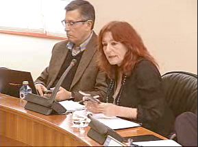 A socialista Carmen Acuña, na comisión de Cultura do Parlamento.
