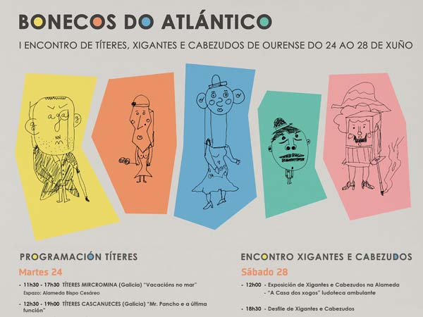 Detalle do cartaz de "Bonecos do Atlántico".