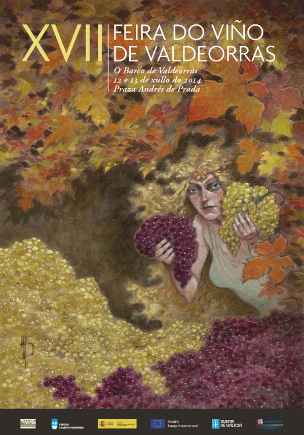 Cartaz da Feira do Viño de Valdeorras.
