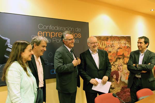 De esquerda á dereita, Marta Iglesias, José Luis García Pando, Afredo García Rodríguez, Luis Novoa e César Sánchez, no acto.