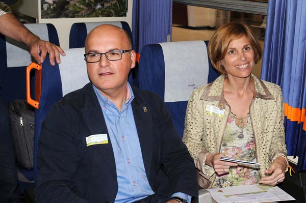 O presidente da Deputación e a directora de Turismo de Galicia, na viaxe.