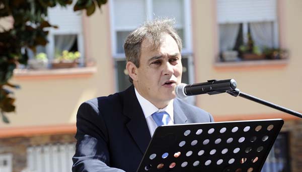O presidente do CRDO Valdeorras, no acto inaugural da feira./ Foto: Carlos G. Hervella