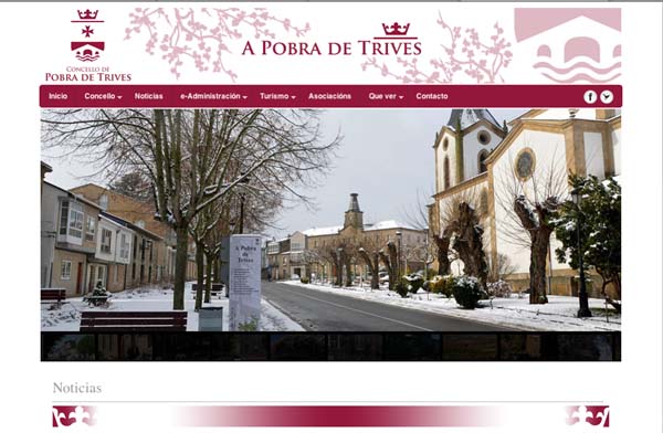 Páxina de inicio da web www.apobradetrives.es