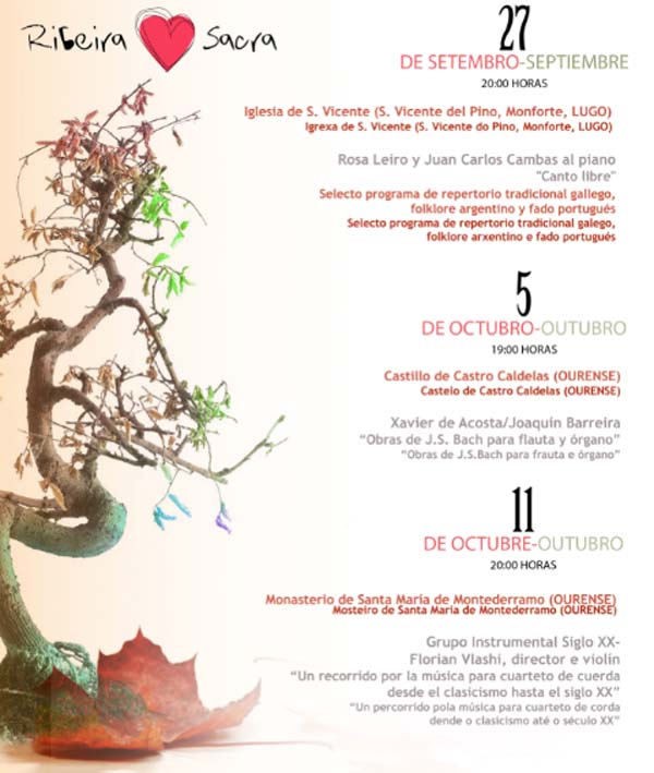 Detalle do cartaz do ciclo de outono na Ribeira Sacra.