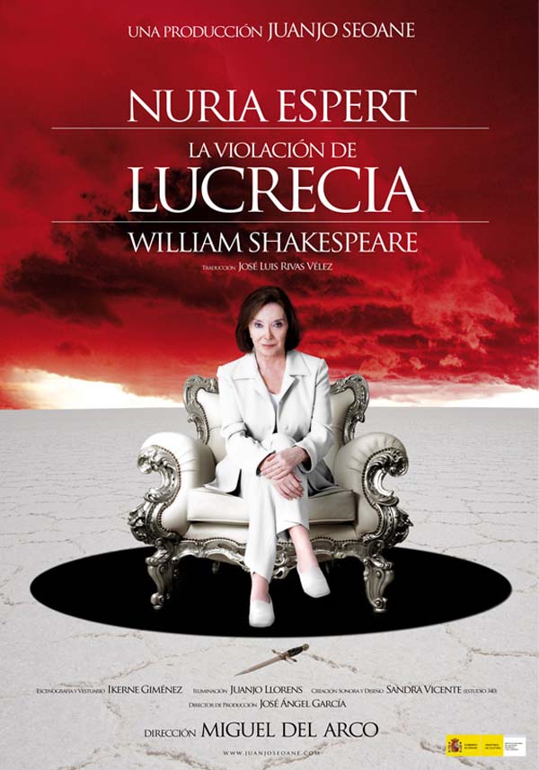 Cartel da obra de teatro "La violación de Lucrecia".