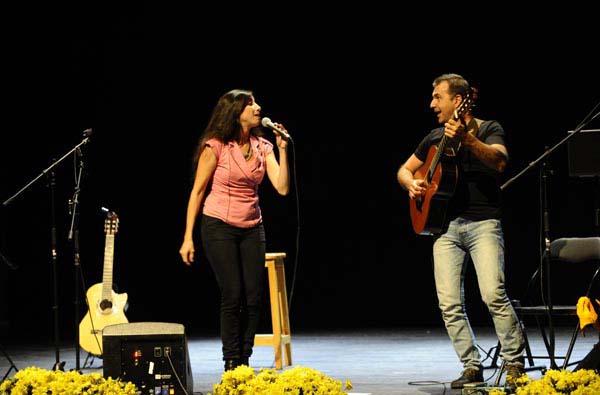 Najla Shami e Sérgio Tannus, no TLO./ Foto: Carlos G. Hervella.