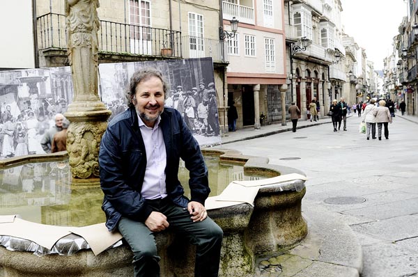 Ignacio Vilar na Praza do Ferro de Ourense. /Foto: Carlos G. Hervella.
