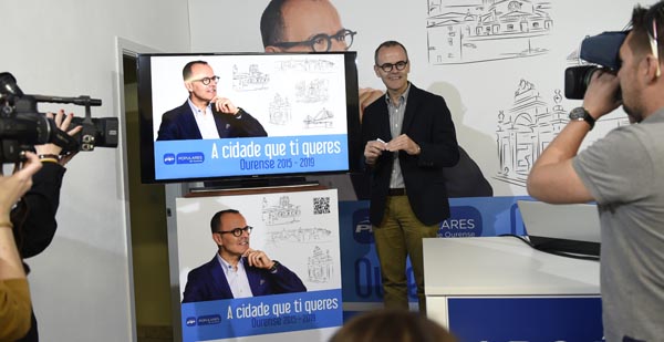 "A cidade que ti queres" é o eslogan do candidato popular á alcaldía de Ourense. 