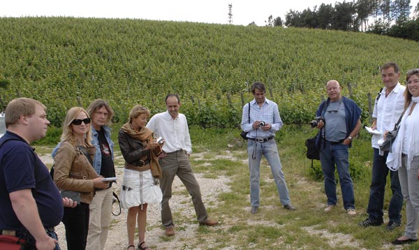 Xornalistas holandeses nunha visita á DO Valdeorras. /Foto: Carlos G. Hervella.