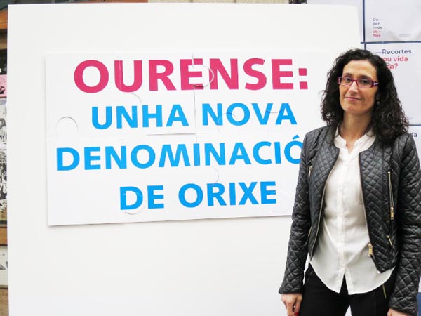A candidata do BNG ás municipais en Ourense, Susana García, no acto de presentación das liñas do seu programa.