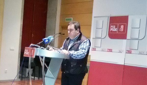 Gerardo Seoane, na súa intervención no acto de presentación da candidatura socialista en Verín.