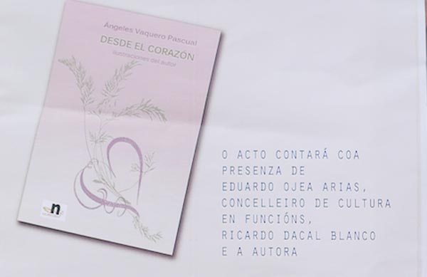 Detalle do cartaz da presentación do libro.