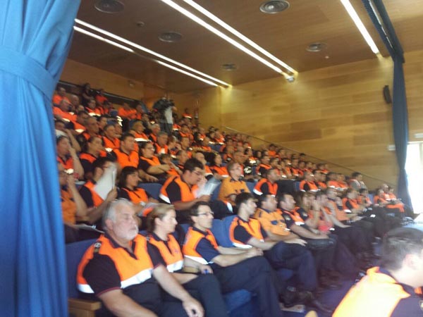 Uns 600 voluntarios de Protección Civil das catro provincias galegas se daban cita nesta xornada.