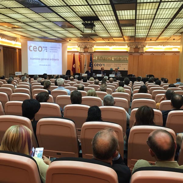 Un dos momentos da asemblea da CEO en Ourense./ Foto: Carlos G. Hervella.