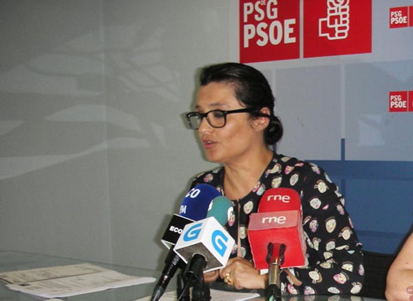 A deputada socialista no Congreso por Ourense, Laura Seara, nunha recente rolda de prensa.