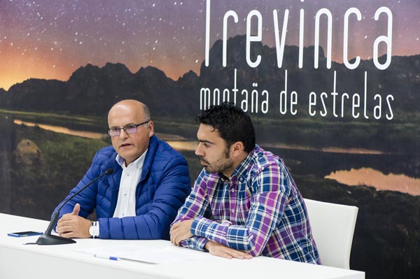 O presidente da Deputación e o alcalde da Veiga, na presentación de Trevinca como destino turístico Starlight.