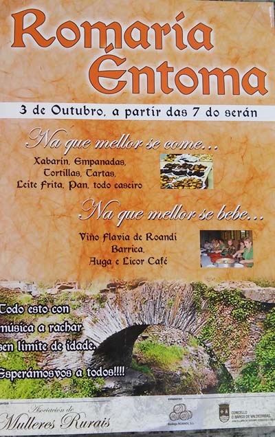 Cartaz da Romaría de Éntoma.