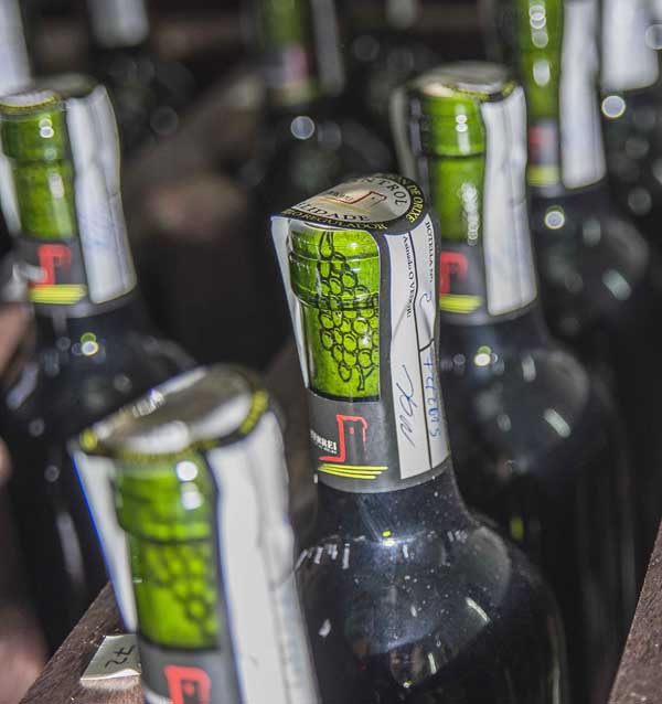 Botellas de viño da D.O. Monterrei.
