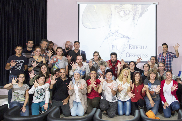 Os participantes neste curso sumábanse á iniciativa "Estrela Cervantes"./ Foto: Concello da Veiga.