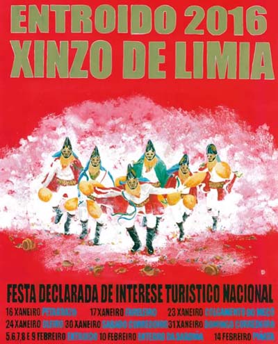 Cartaz do  Entroido 2016 de Xinzo.