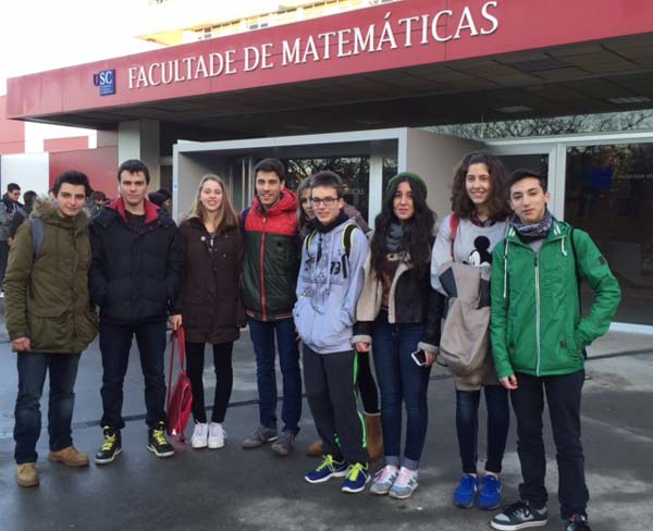 Os alumnos do IES Lauro Olmo participantes na Olimpiada Matemática.