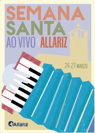 Cartaz da programación da Semana Santa en Allariz.