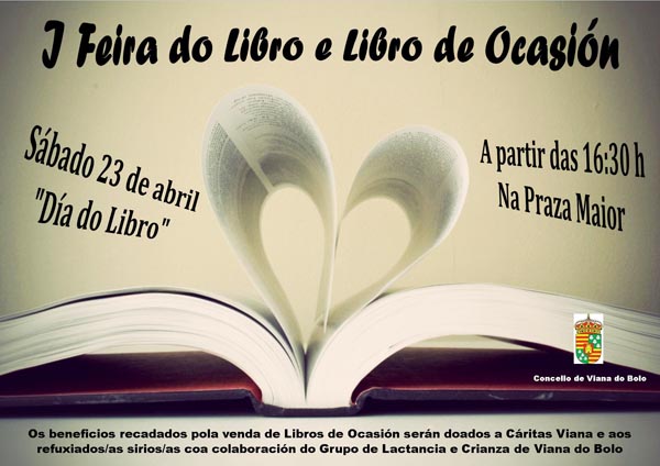 Cartaz da I Feira do Libro de Viana.
