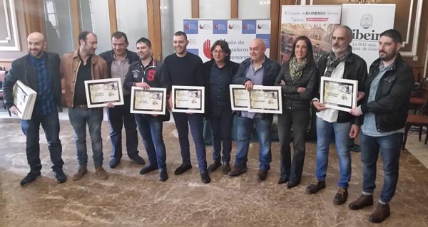 Imaxe dos gañadores do concurso de pinchos Sabores de Ourense, na edición primavera 2016.