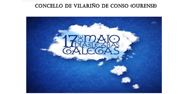Detalle do cartaz dos actos das Letras Galegas en Vilariño de Conso.