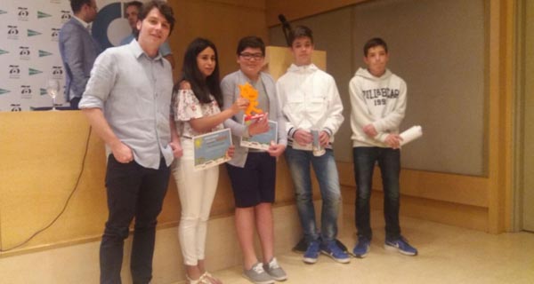 Os alumnos do IES Carlos Casares premiados.