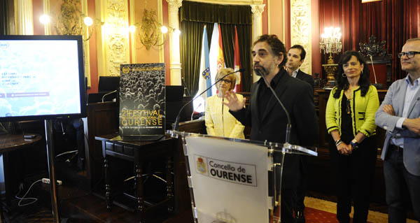 O director do festival de cine ourensán, Fran Gayo, durante a súa intervención./ Foto: Carlos G. Hervella.