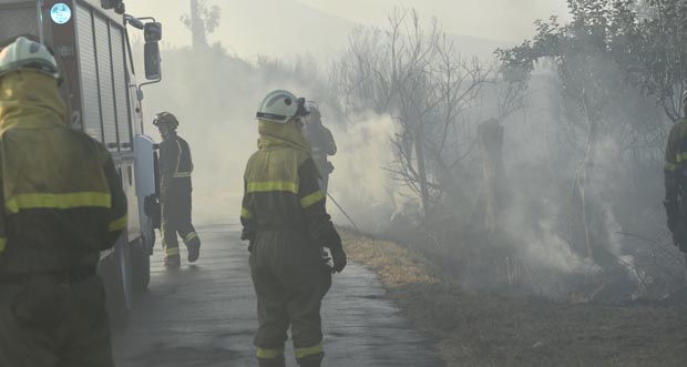 Imaxe do incendio en Verín./ Foto: Carlos G. Hervella.
