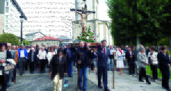 Procesión do Cristo o 14 de setembro polas rúas da Pobra de Trives. /Foto: Carlos G. Hervella.