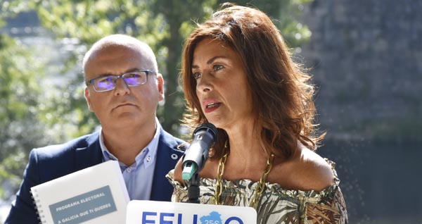 A número un do PP por Ourense ás eleccións autonómicas, Marisol Díaz, xunto a Manuel Baltar.