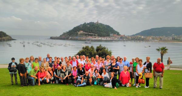 O grupo do Barco de Valdeorras en San Sebastián. /Foto: cedida.