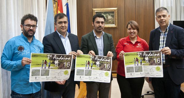 Dende a esquerda, Meno, Suárez, Anta, Garrido e González, no Pazo Provincial. // Foto: S.F.
