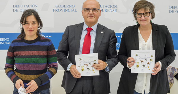 María Lado, Manuel Baltar e Llerena Perozo, na presentación da Semana Escolar da Provincia.