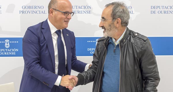 O presidente da Deputación Manuel Baltar e o presidente do Liceo, Xabier Casares.