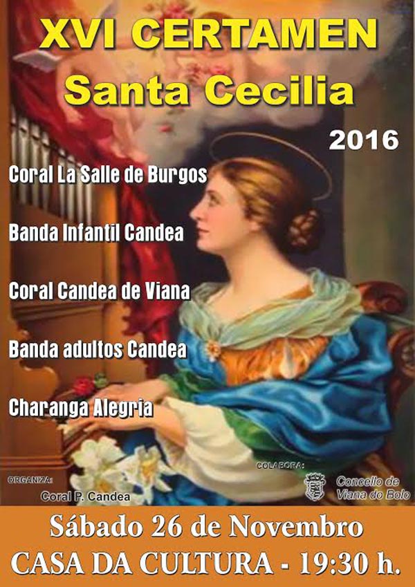 Cartaz do Certame Santa Cecilia 2016.