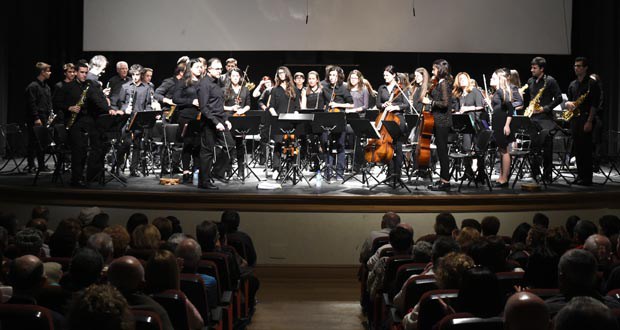 A Banda de Música do Barco, nun concerto./ Foto: Carlos G. Hervella.