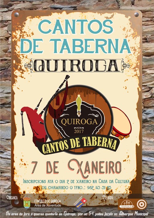 Cartaz dos Cantos de Taberna de Quiroga.