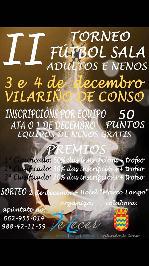 Cartaz do torneo de Vilariño de Conso.